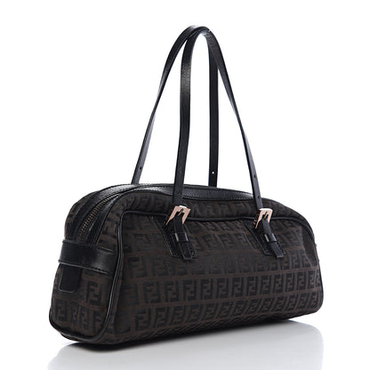 Fendi Zucchino Small Buckle Tote Brown 2 of 8