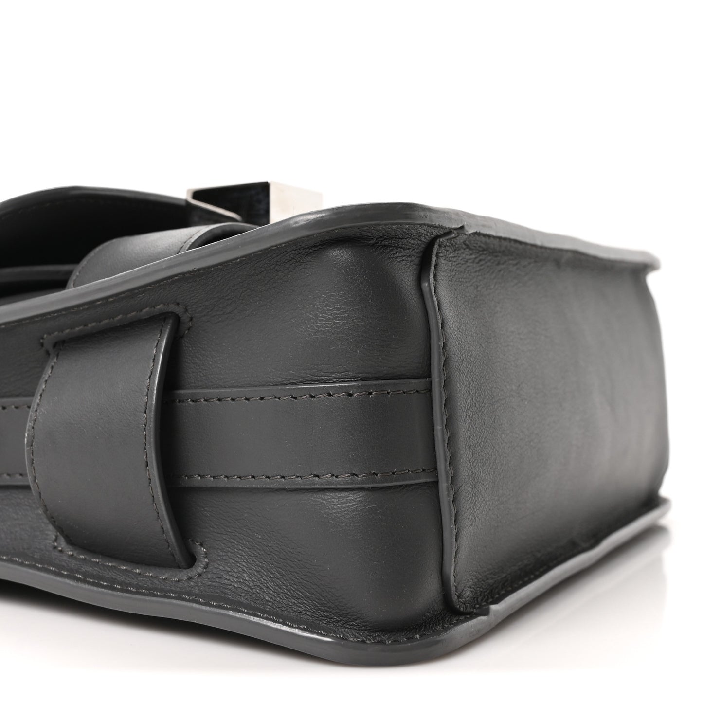 Calfskin Mini PS11 Classic Shoulder Bag Heather Grey