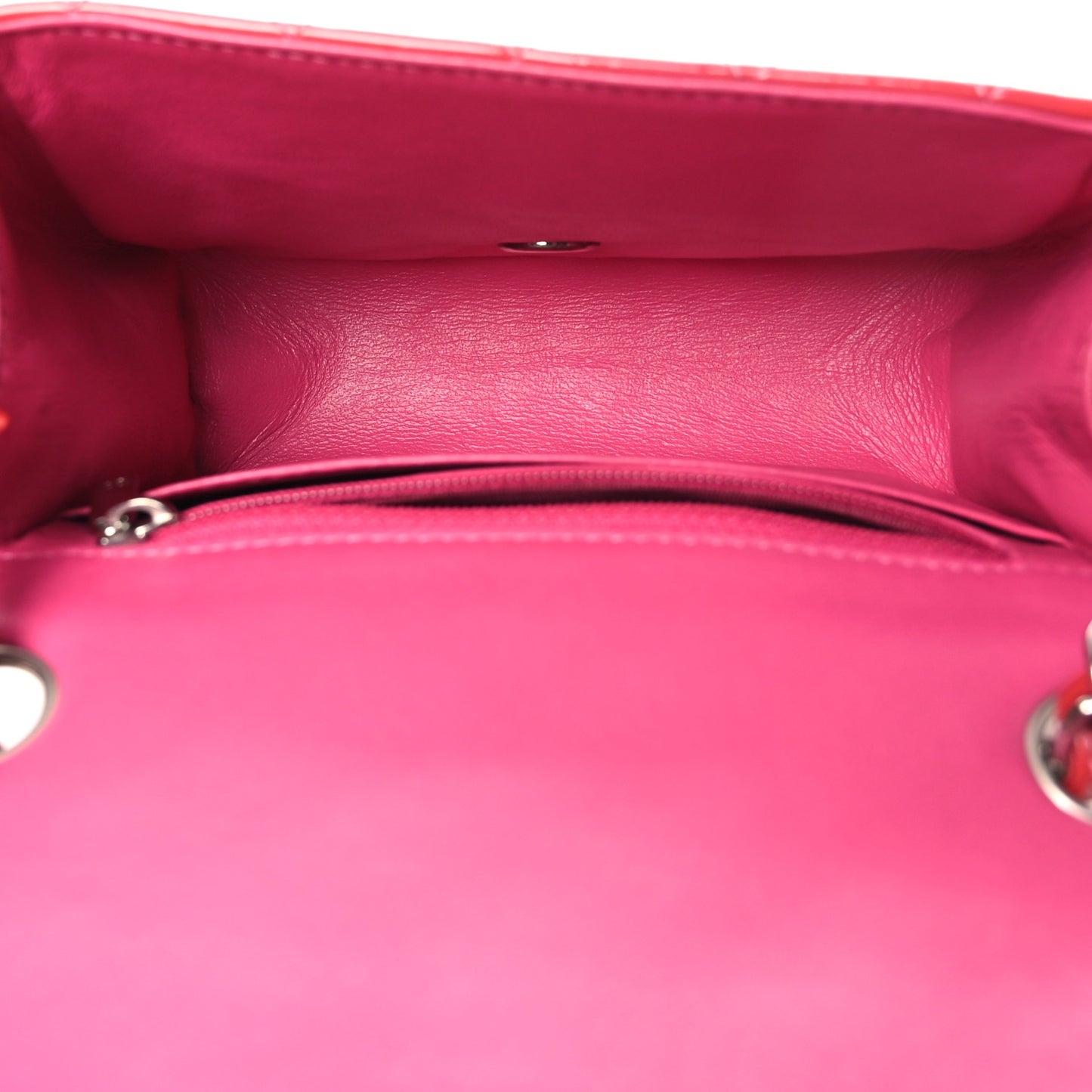 Patent Quilted Mini Square Flap Pink