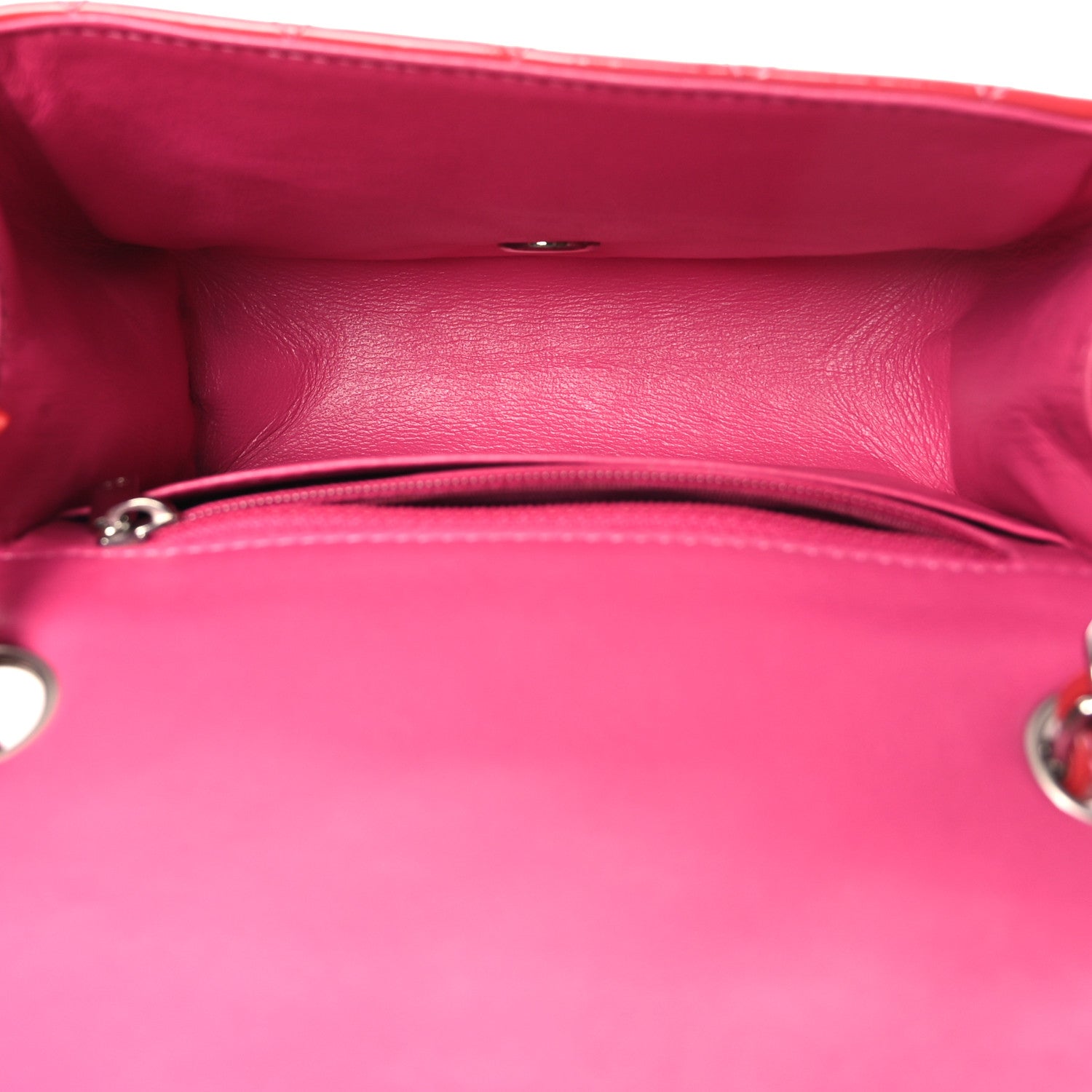 Chanel Patent Quilted Mini Square Flap Pink 5 of 11