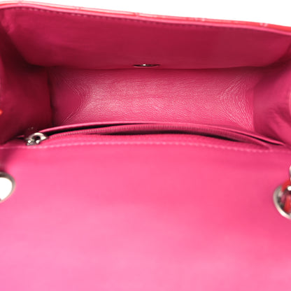 Chanel Patent Quilted Mini Square Flap Pink 5 of 11