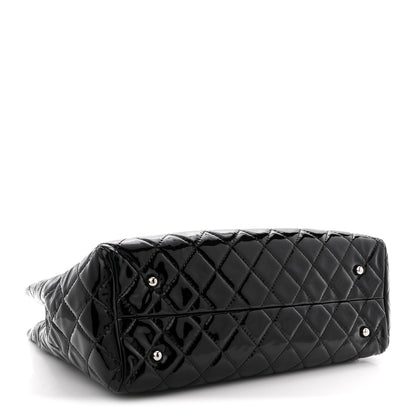 Chanel Patent Quilted Large Coco Shine Shopping Tote Black 4 of 11