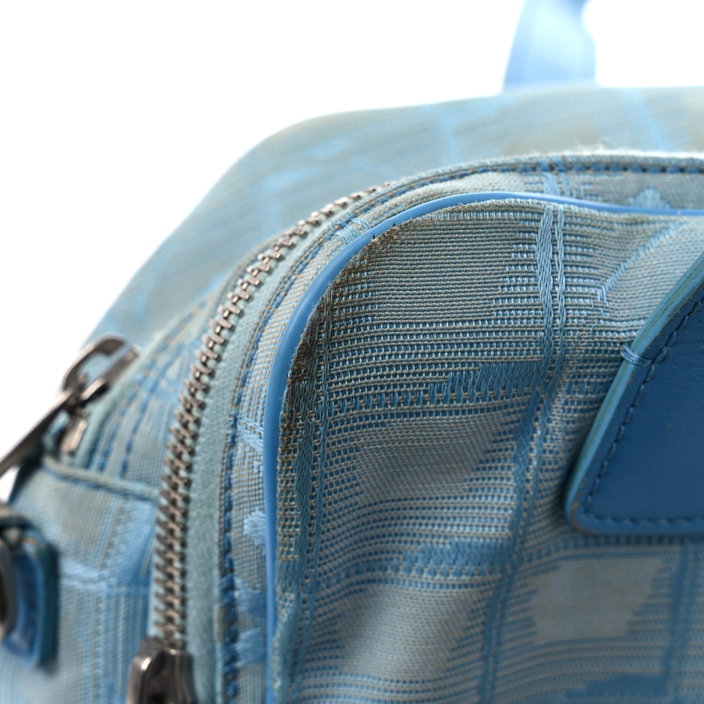 Nylon Medium Travel Tote Blue