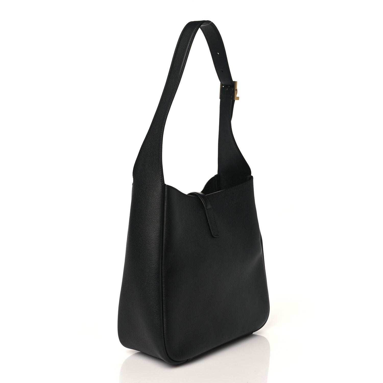 Saint Laurent Smooth Calfskin Small Le 5 A 7 Soft Hobo Black 2 of 7