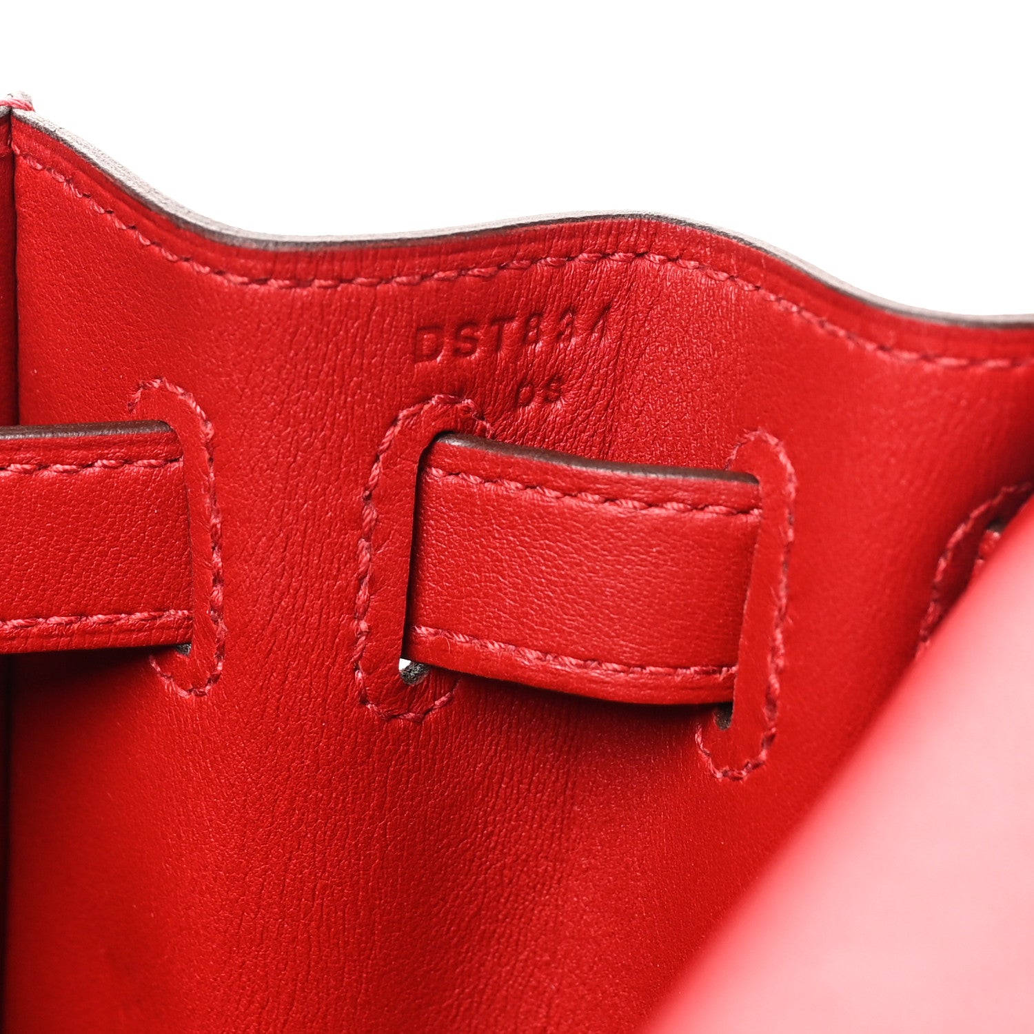 Hermes Berline Toile Swift Kelly Sellier 32 Rouge Piment Ecru Rouge Piment Ecru 7 of 10
