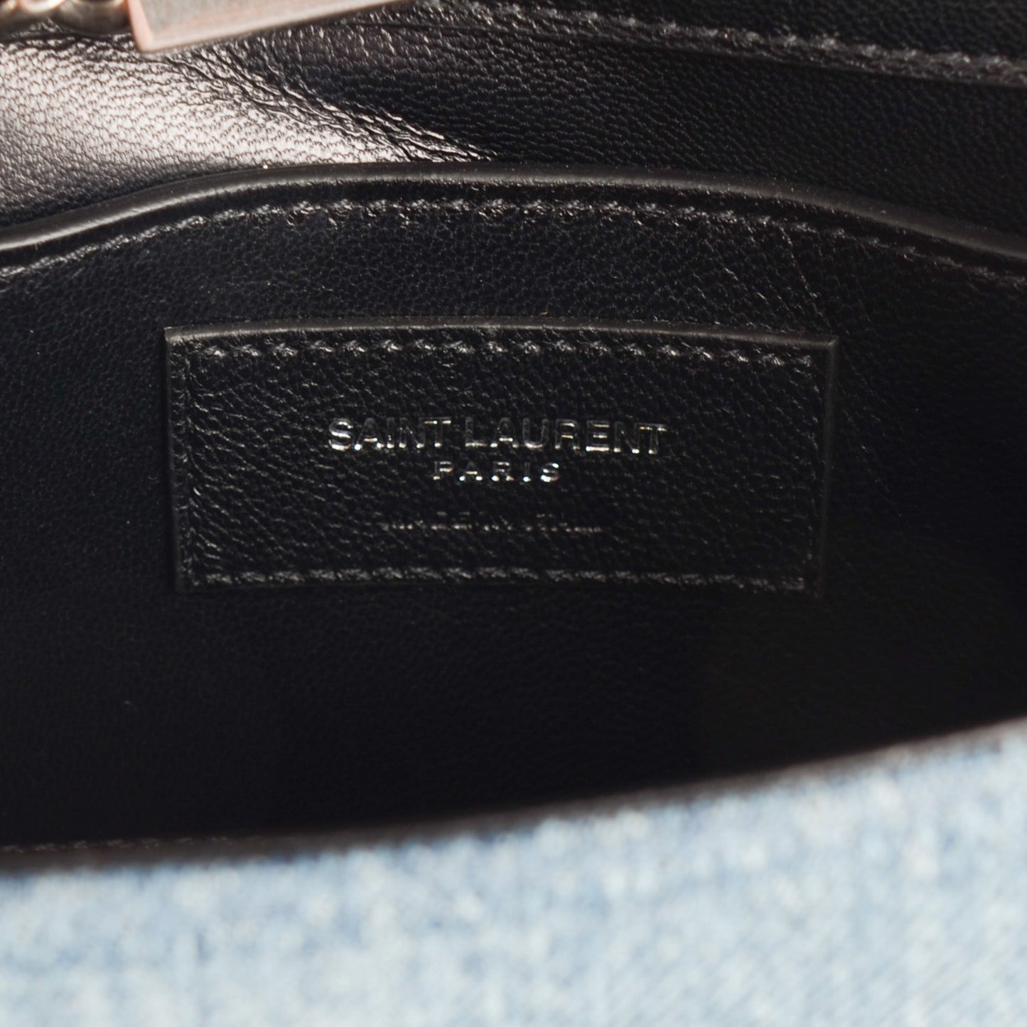 Denim Small Classic Monogram Satchel Blue