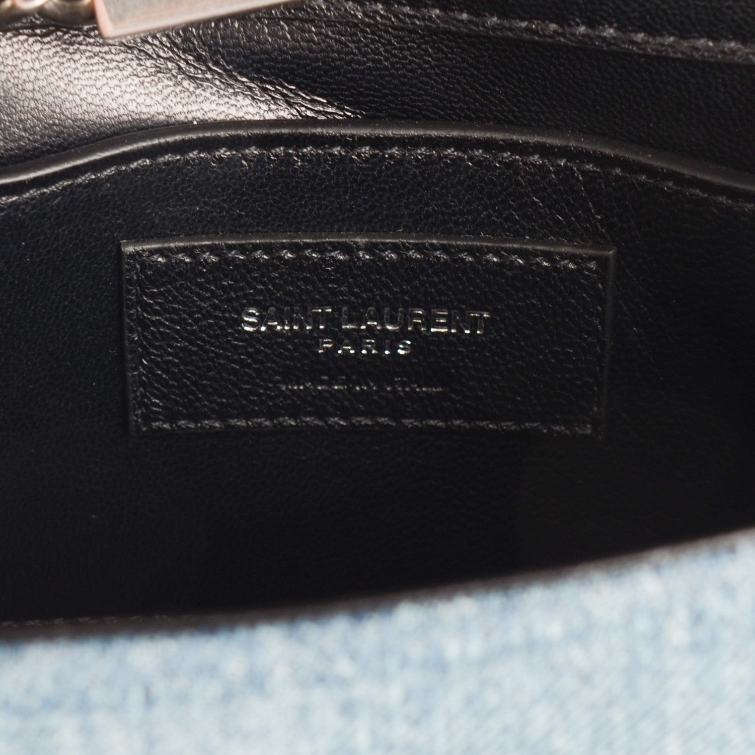 Saint Laurent Denim Small Classic Monogram Satchel Blue 7 of 7