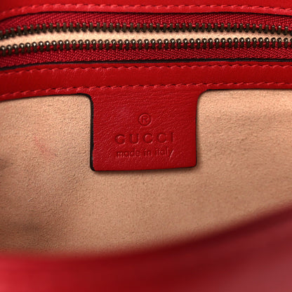 Gucci Calfskin Matelasse Small GG Marmont Shoulder Bag Hibiscus Red 6 of 11