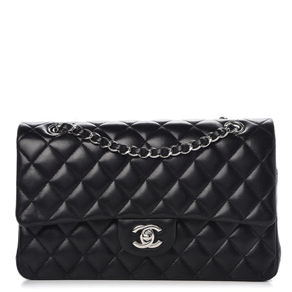 Chanel Lambskin Quilted Medium Double Flap Black 1 of 9