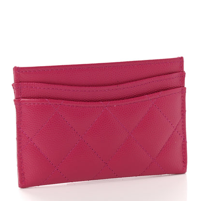 Chanel Caviar Quilted Card Holder Fuchsia 3 of 8