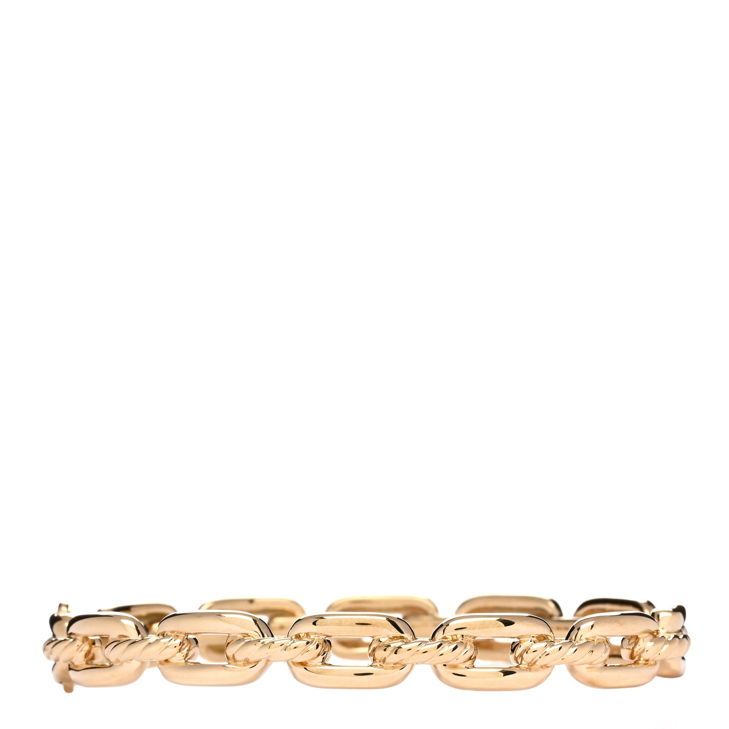 18K Yellow Gold Diamond 7mm Stax Chain Link Bracelet
