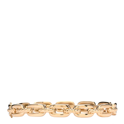 David Yurman 18K Yellow Gold Diamond 7mm Stax Chain Link Bracelet 2 of 3