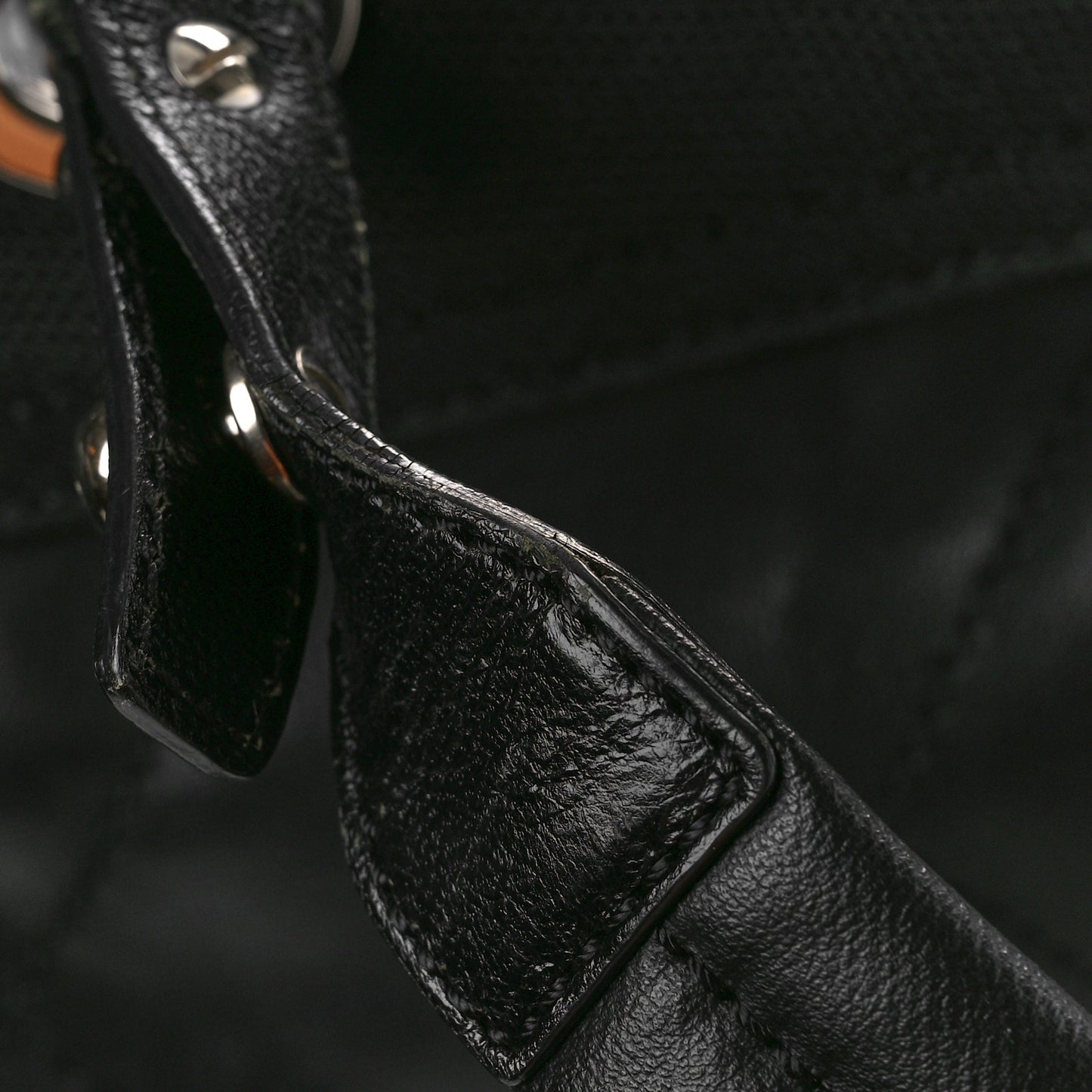 Coated Canvas Quilted Large Paris Biarritz Tote Black