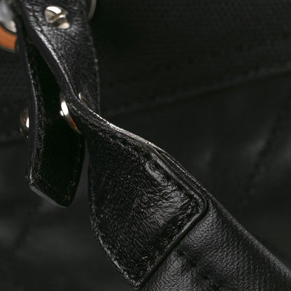 Chanel Coated Canvas Quilted Large Paris Biarritz Tote Black 12 of 16