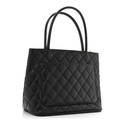 Chanel Caviar Quilted Medallion Tote Black 3 of 12