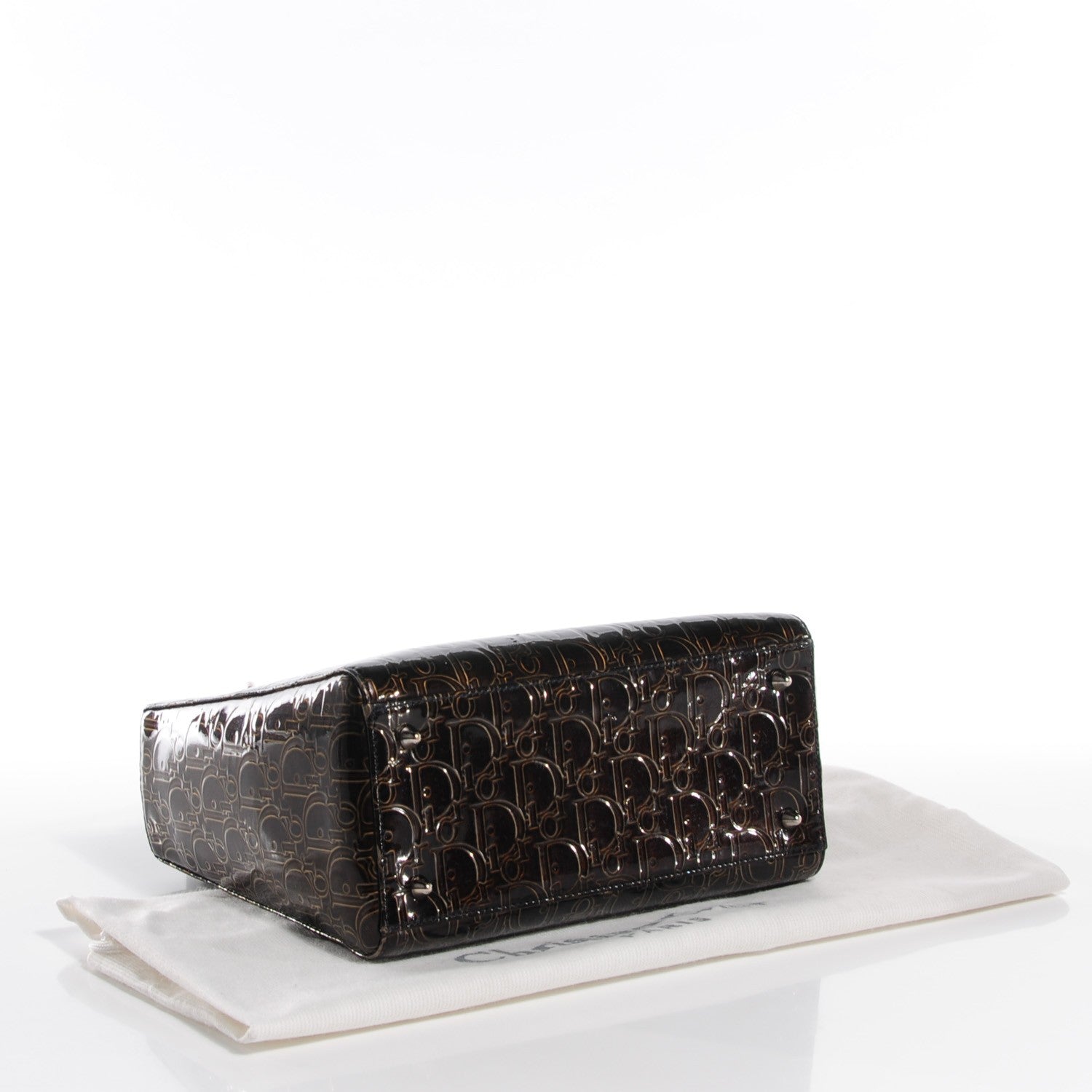 Christian Dior Patent Ultimate Medium Lady Dior Brown 4 of 8