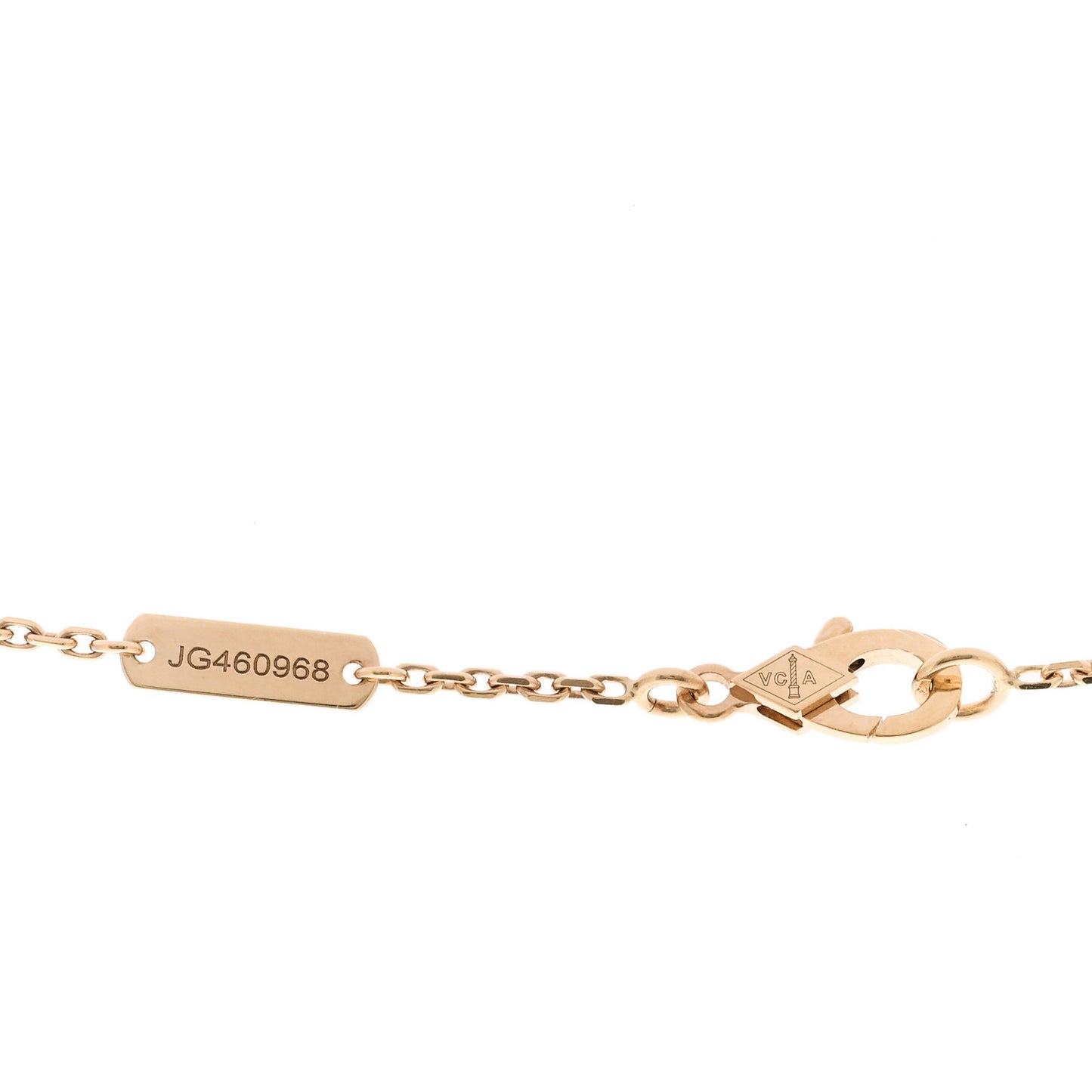 18K Yellow Gold Carnelian Vintage Alhambra Pendant Necklace