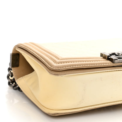 Chanel Lambskin Quilted Medium Boy Flap Ivory Havana Beige 8 of 12