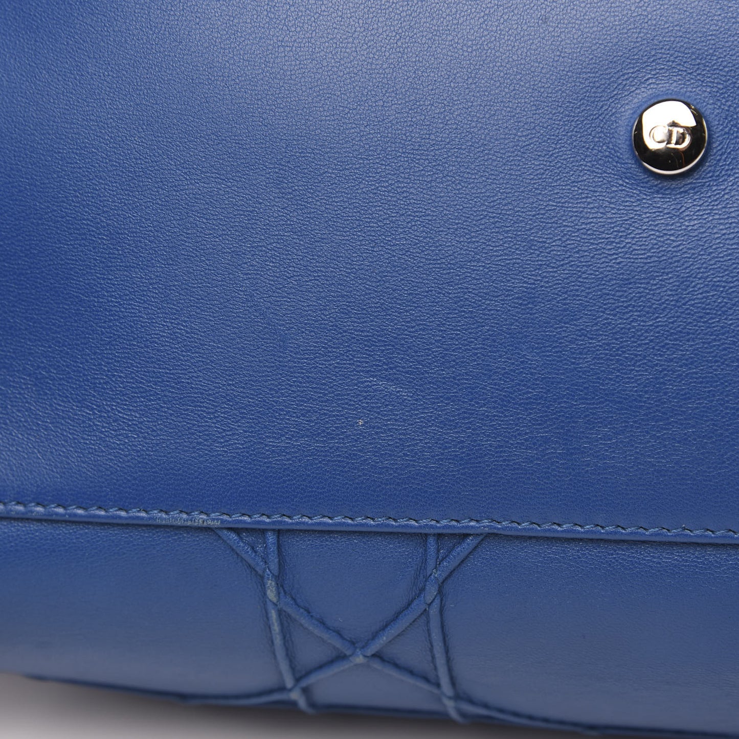 Lambskin Cannage Granville Polochon Blue