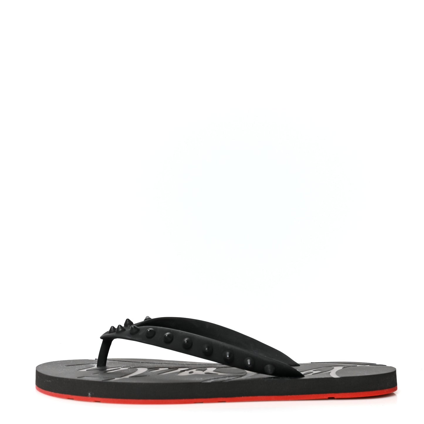 Rubber Spike Loubi Donna Flip Flop 39 Black