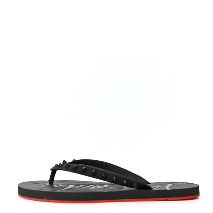 Christian Louboutin Rubber Spike Loubi Donna Flip Flop 39 Black 1 of 6