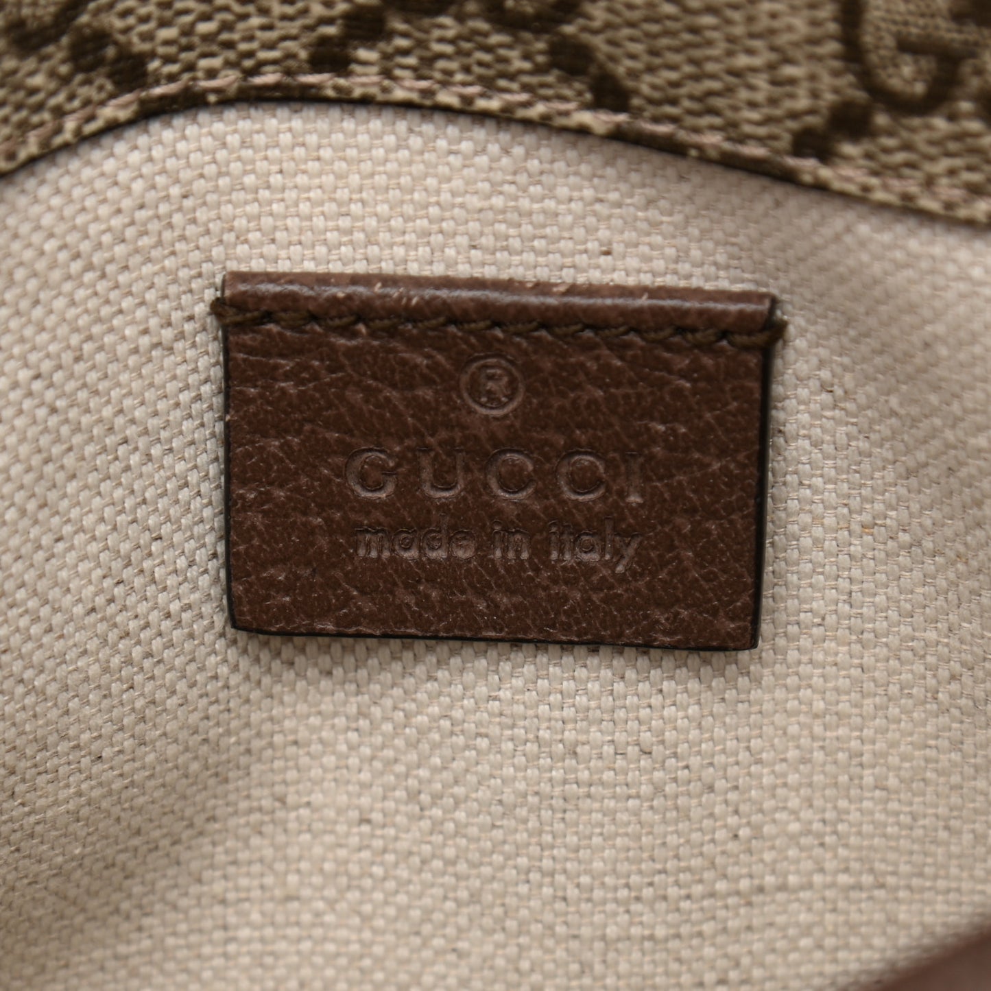 GG Supreme Monogram Neo Vintage Web Belt Bag Brown
