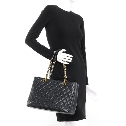 Chanel Caviar Quilted Grand Shopping Tote GST Black 2 of 13