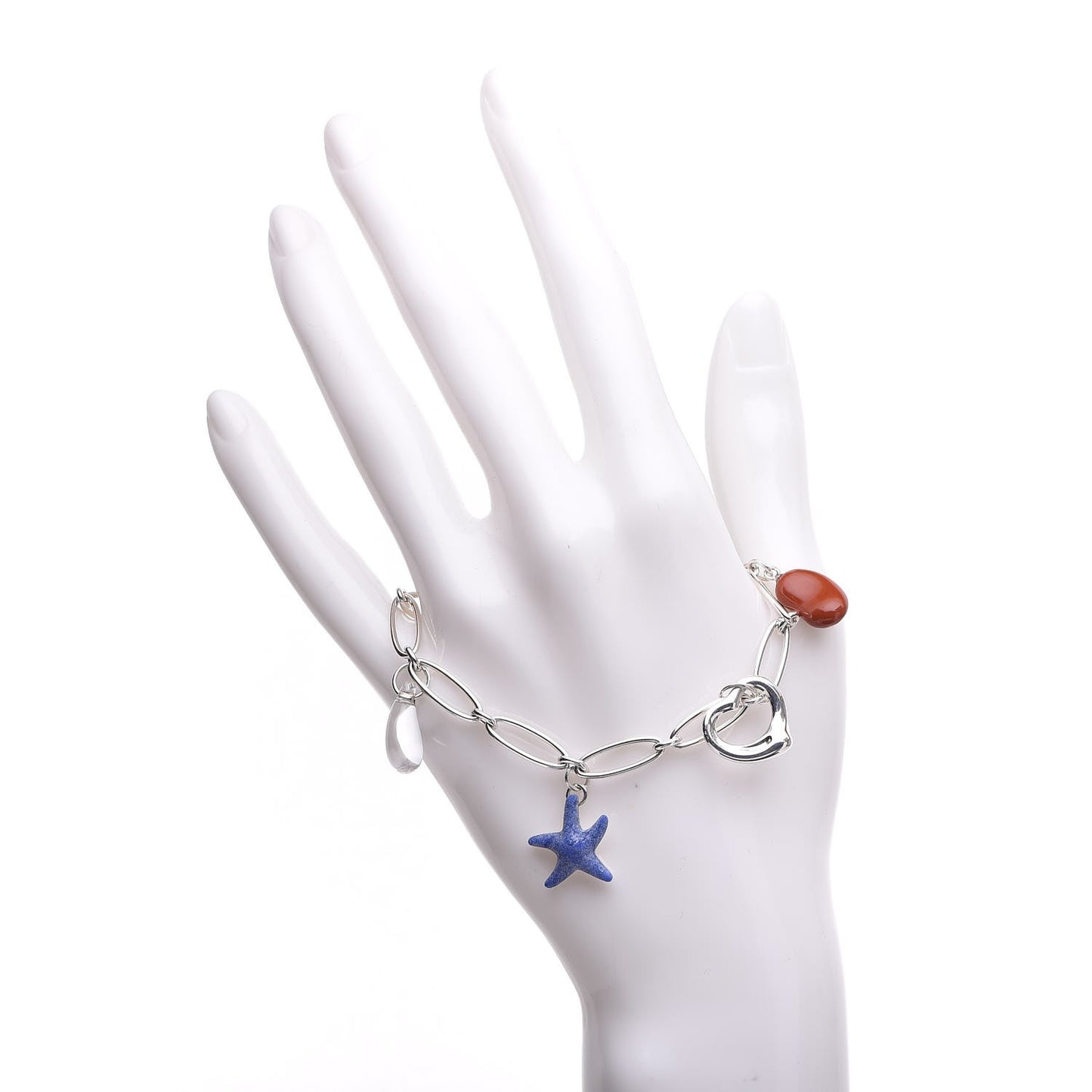 Sterling Silver Elsa Peretti Five Charm Bracelet