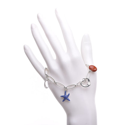 Tiffany Sterling Silver Elsa Peretti Five Charm Bracelet 2 of 5