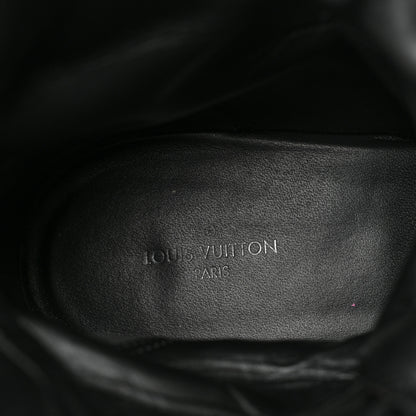 Louis Vuitton Suede Calfskin Crocodile Embossed Patent Monogram Laureate Platform Desert Boots 37 Black 8 of 14