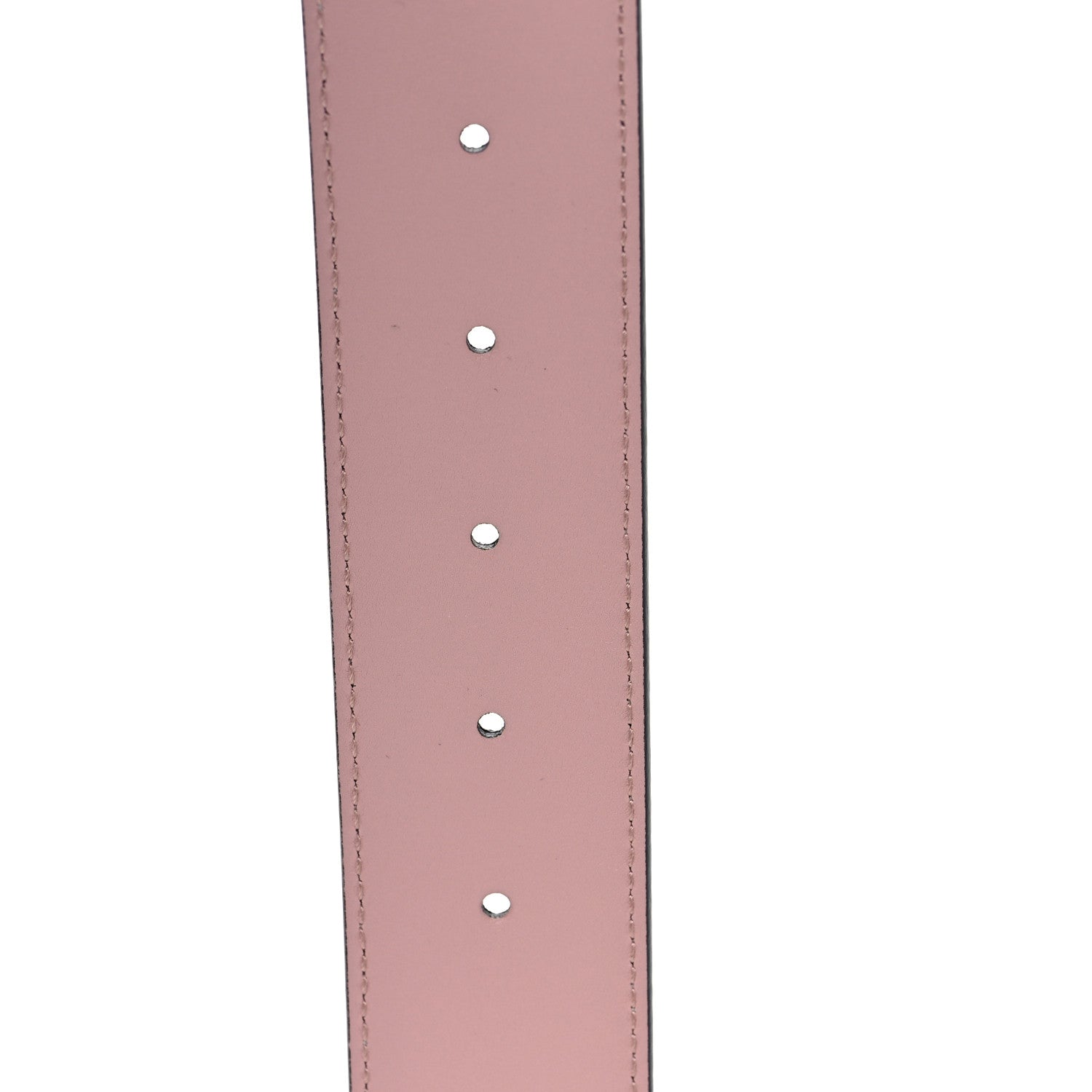 Gucci GG Supreme Monogram Plutone Calfskin Enamel Double G 40mm Belt 85 34 Beige Ebony Mystic White Perfect Pink 4 of 4