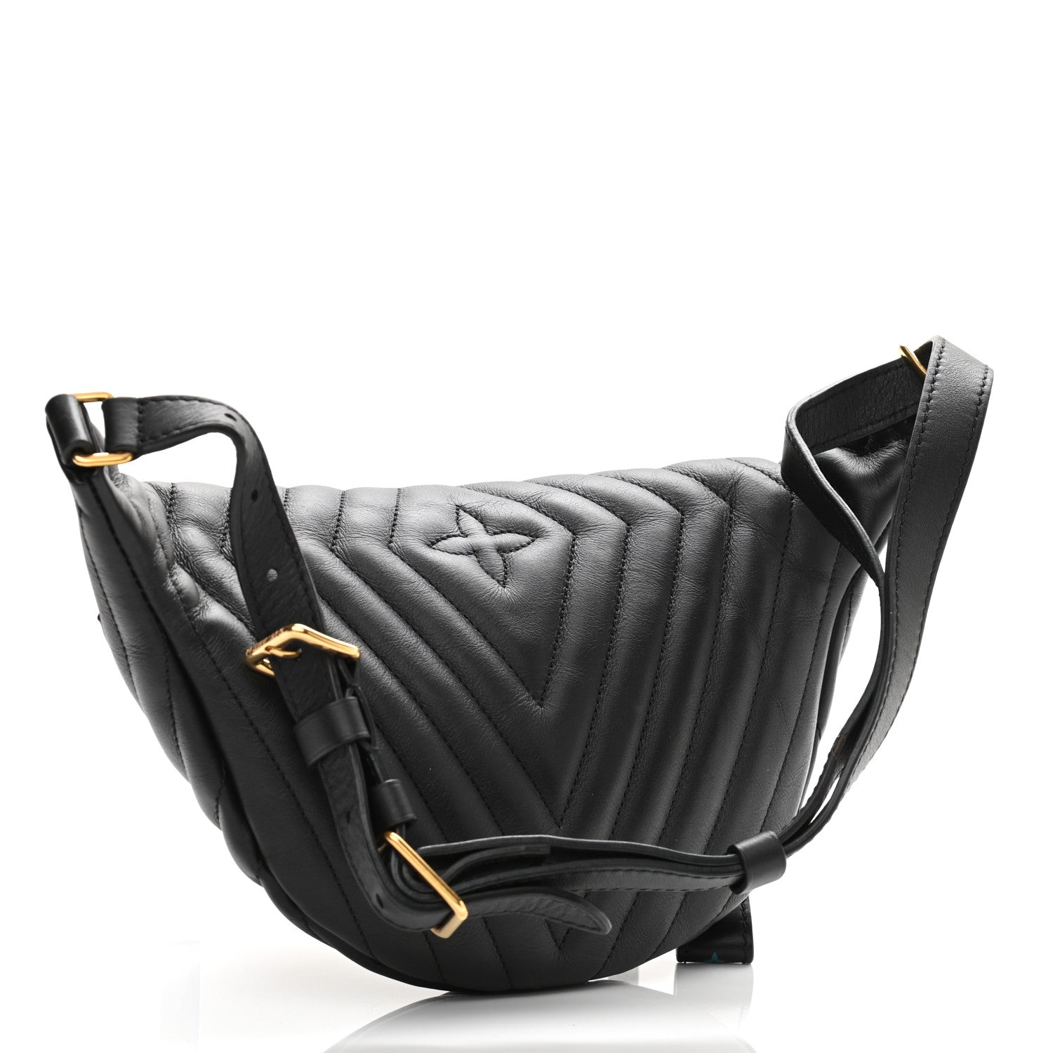 Louis Vuitton Calfskin Quilted New Wave Bumbag Black 3 of 10