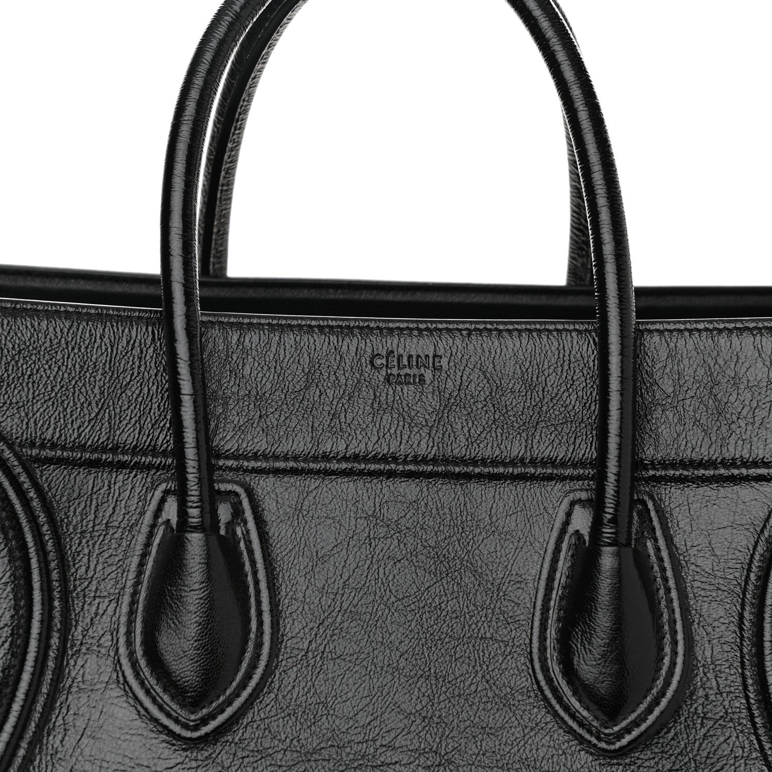 Celine Shiny Goatskin Medium Phantom Luggage Black 6 of 12