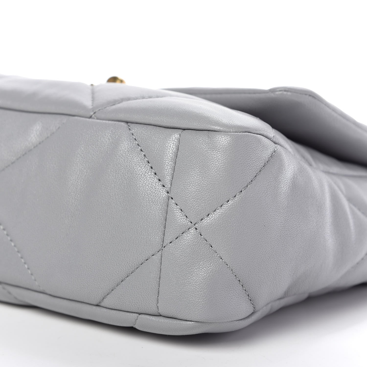 Chanel Lambskin Quilted Medium Chanel 19 Flap Grey 7 of 11