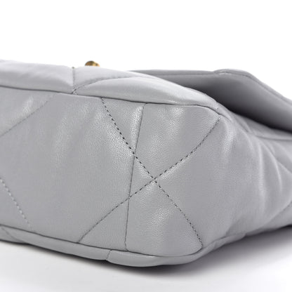 Chanel Lambskin Quilted Medium Chanel 19 Flap Grey 7 of 11