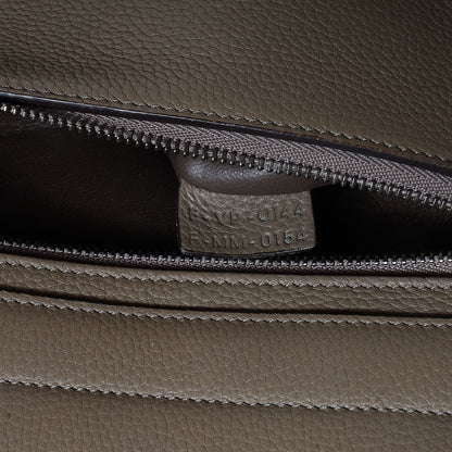 Celine Drummed Calfskin Suede Medium Trapeze Souris 8 of 9
