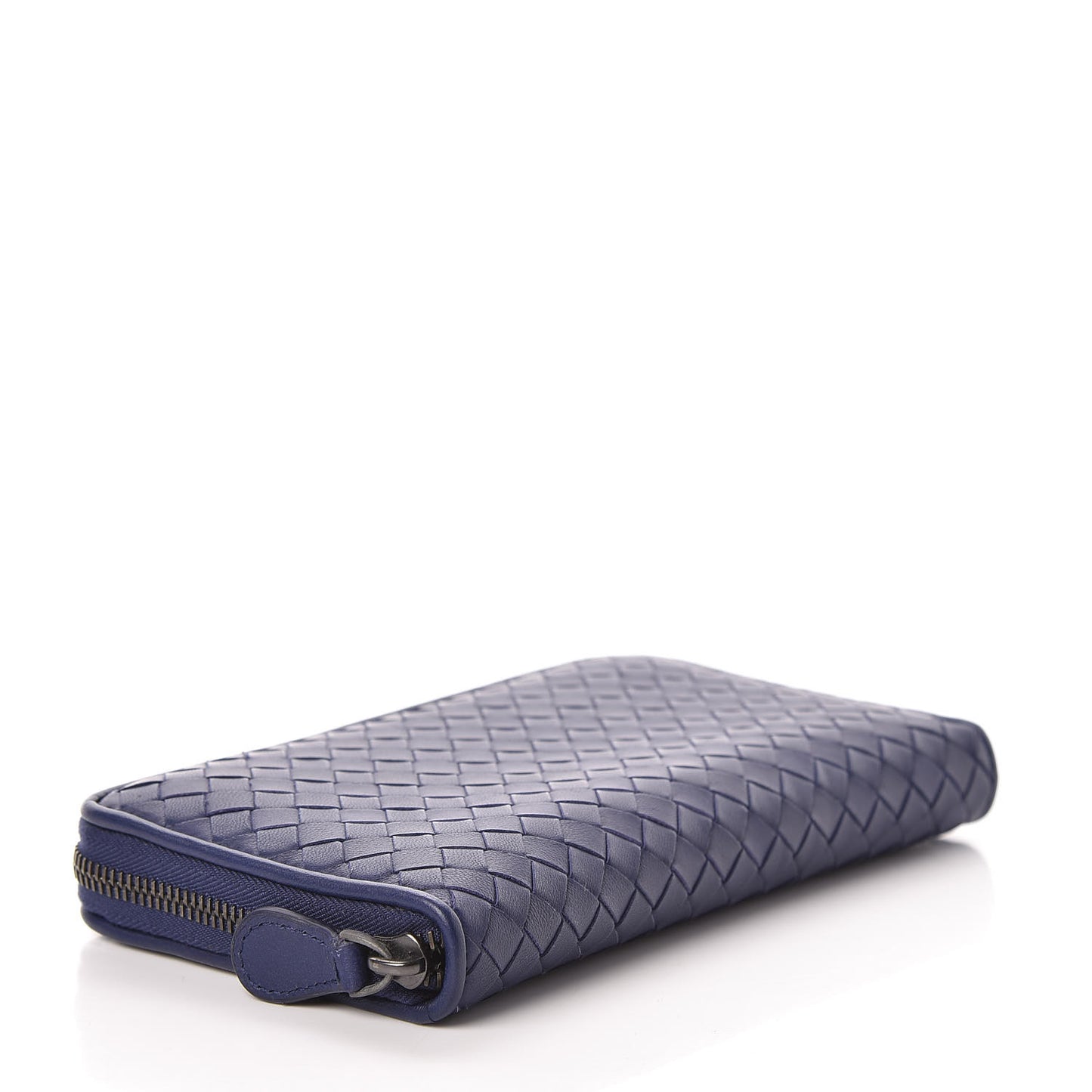 Nappa Intrecciato Zip Around Wallet Atlantic