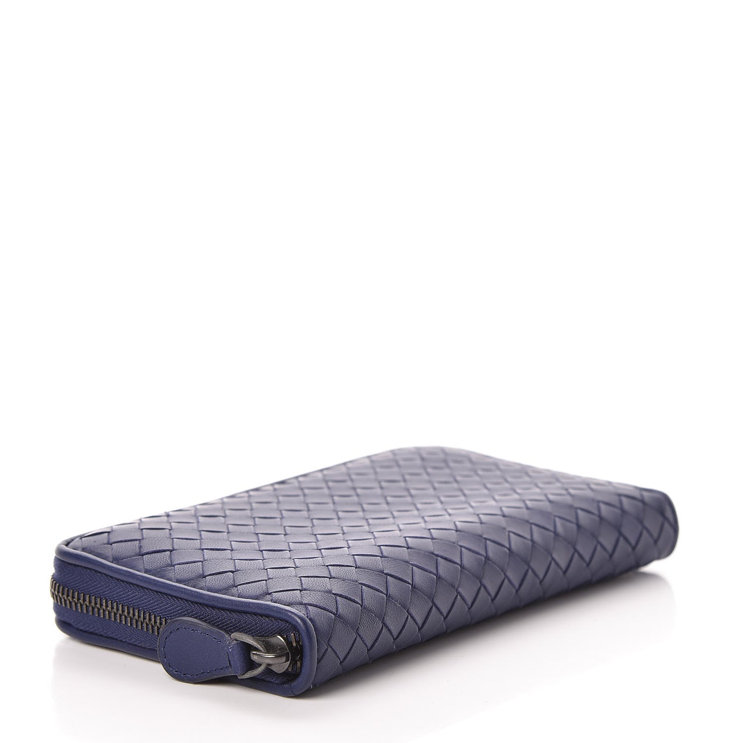 Bottega Veneta Nappa Intrecciato Zip Around Wallet Atlantic 4 of 8
