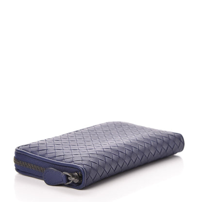 Bottega Veneta Nappa Intrecciato Zip Around Wallet Atlantic 4 of 8