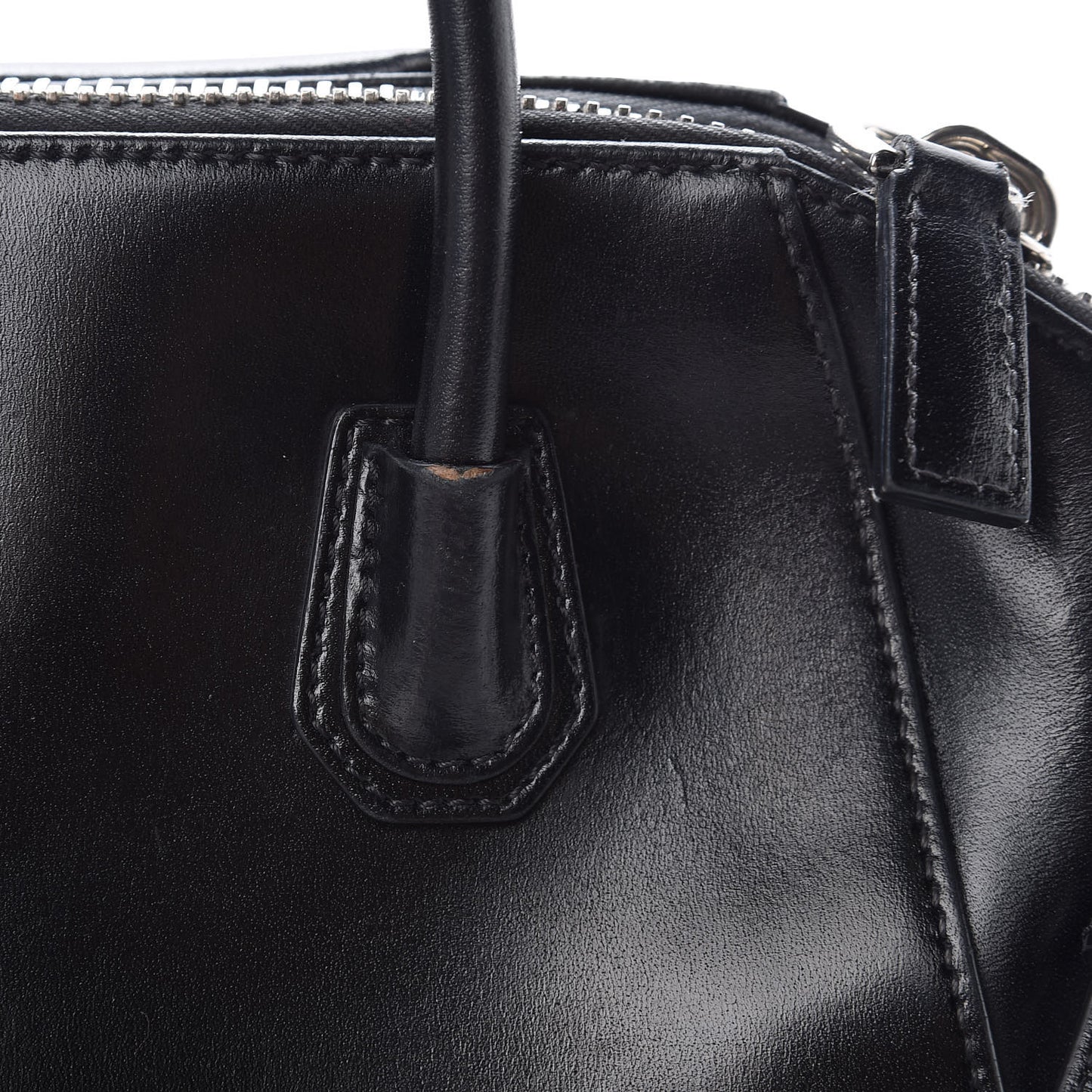 Shiny Lord Calfskin Mini Antigona Black