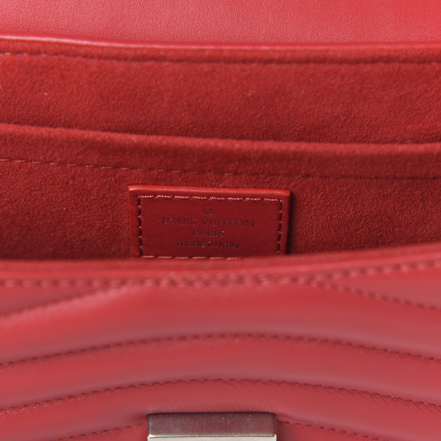 Louis Vuitton Calfskin New Wave Chain MM Ecarlate 8 of 10