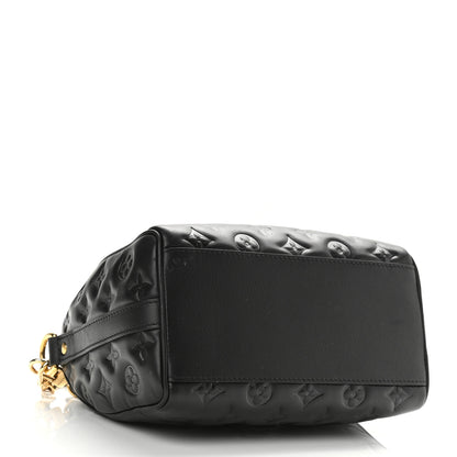 Louis Vuitton Lambskin Embossed Monogram Speedy 22 Bandouliere Black 4 of 12