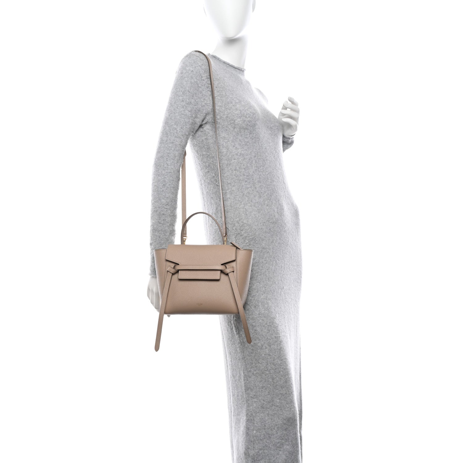 Celine Grained Calfskin Nano Belt Bag Light Taupe 2 of 11