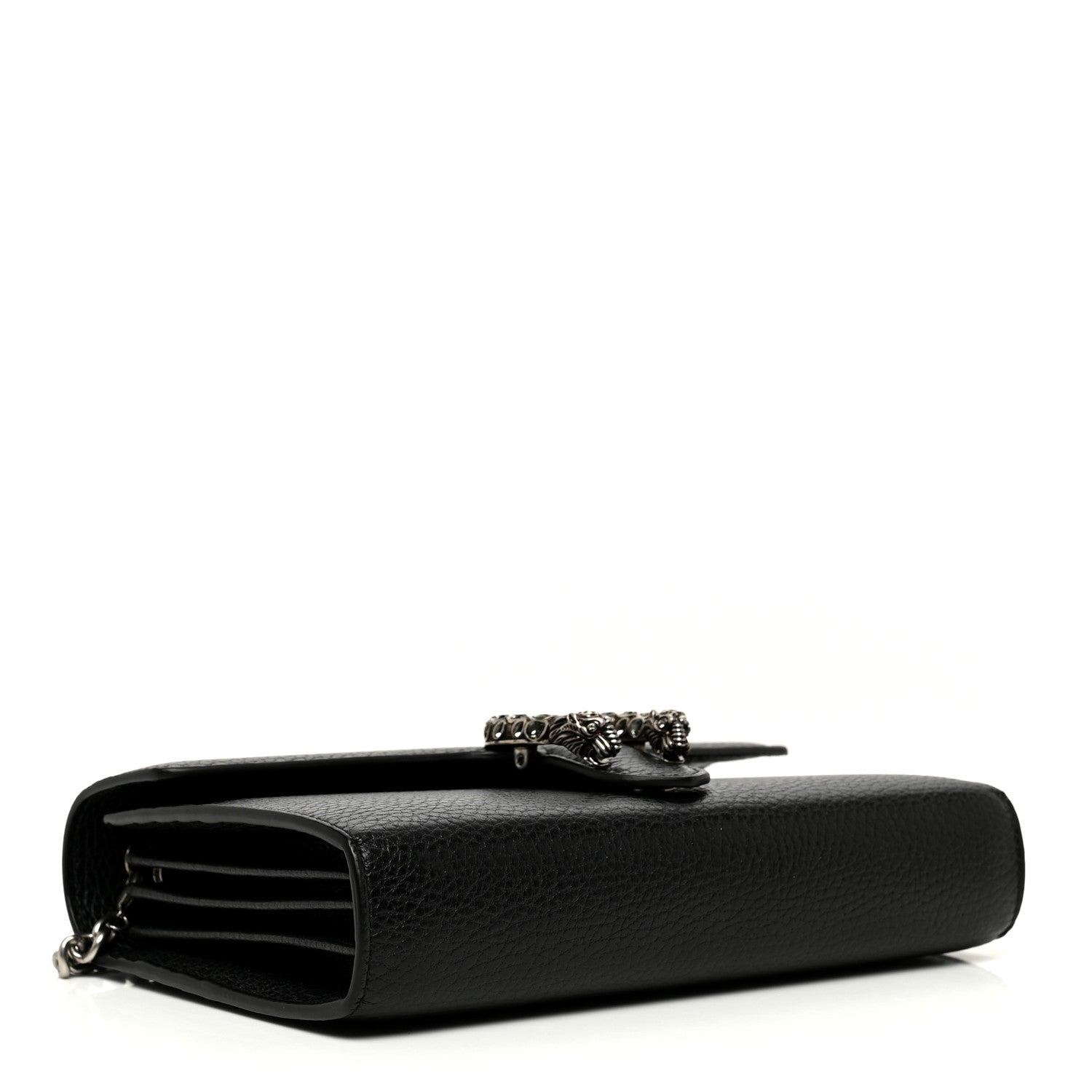 Gucci Calfskin Mini Dionysus Chain Wallet Black 4 of 9