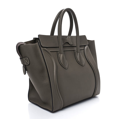 Celine Drummed Calfskin Mini Luggage Souris 3 of 12