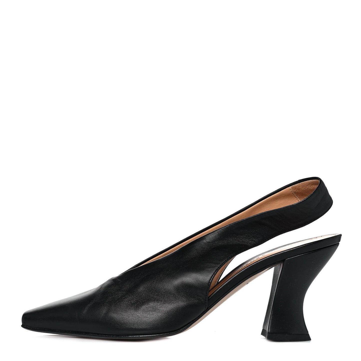 Nappa Almond Slingback Pumps 40 Black