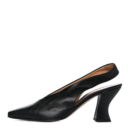 Bottega Veneta Nappa Almond Slingback Pumps 40 Black 1 of 8
