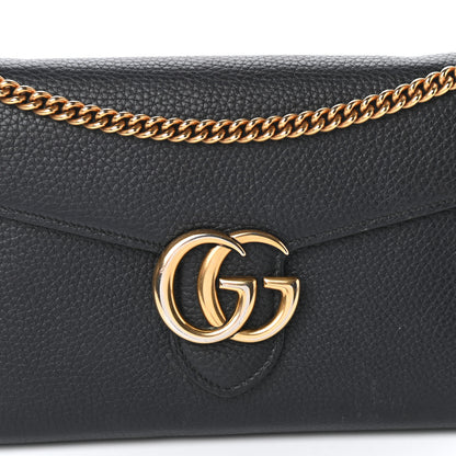 Gucci Calfskin GG Marmont Chain Wallet Black 7 of 10