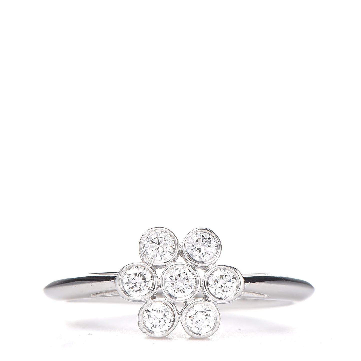Platinum Diamond Enchant Flower Ring 49 5