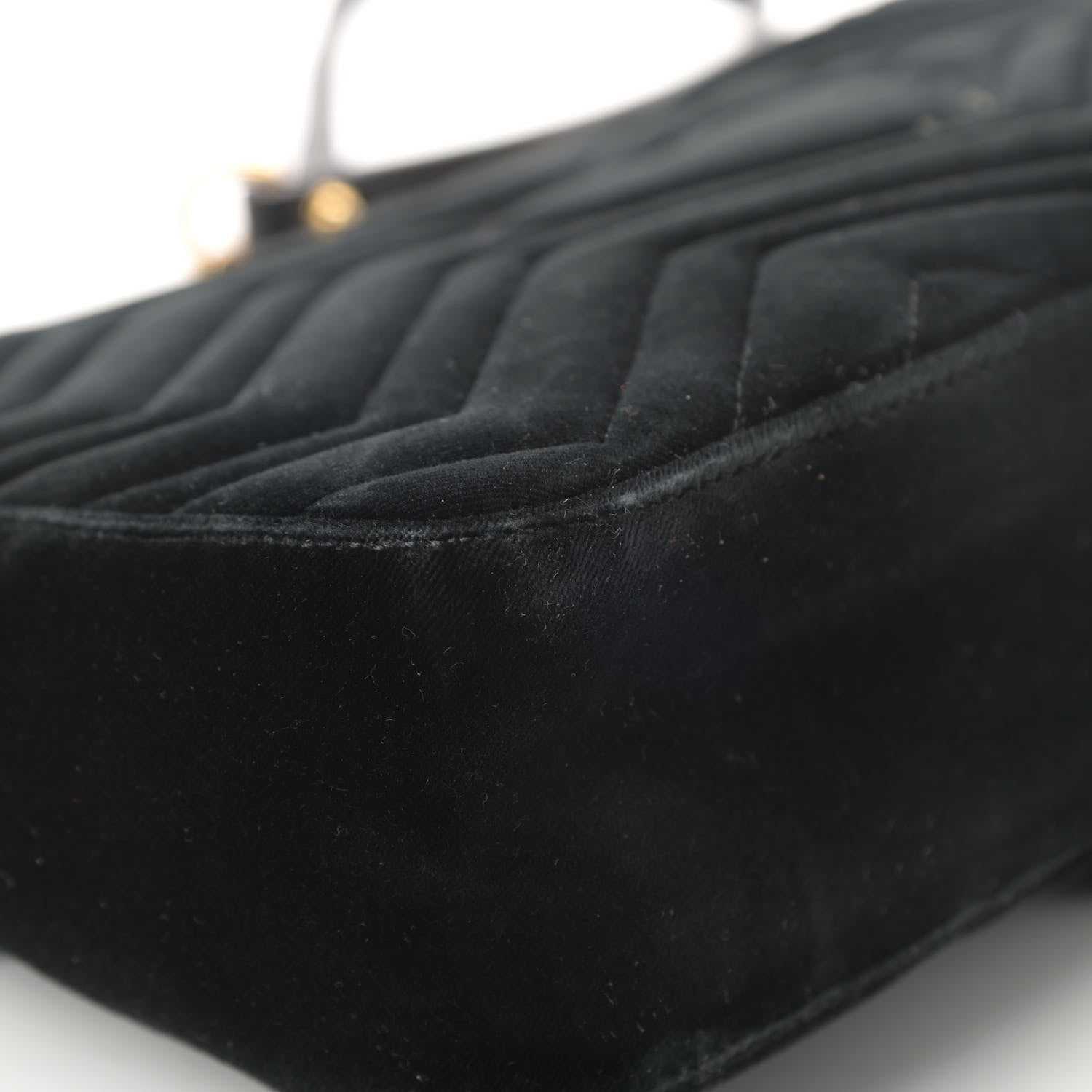 Gucci Velvet Matelasse Medium GG Marmont Shoulder Bag Black 12 of 16